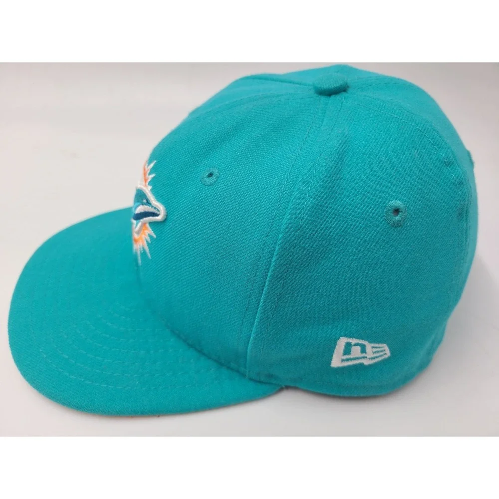 Miami Dolphins New Era 59Fifty Fitted 6 1/2 Hat Cap Youth Boys NFL Football Aqua